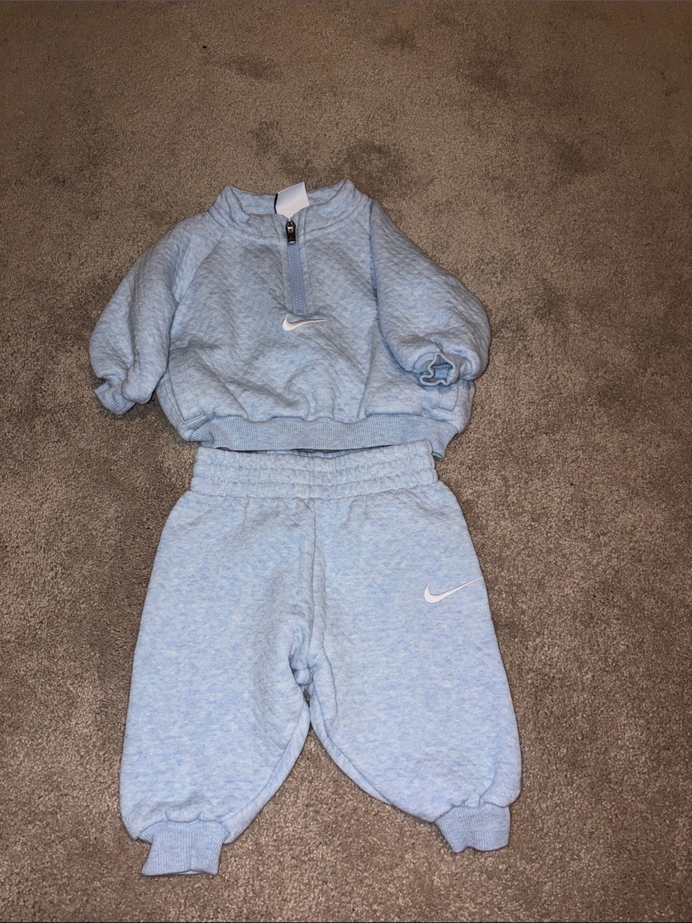 Nike Light Blue Kids Fleece Jogger Set - Sweatpants & Top